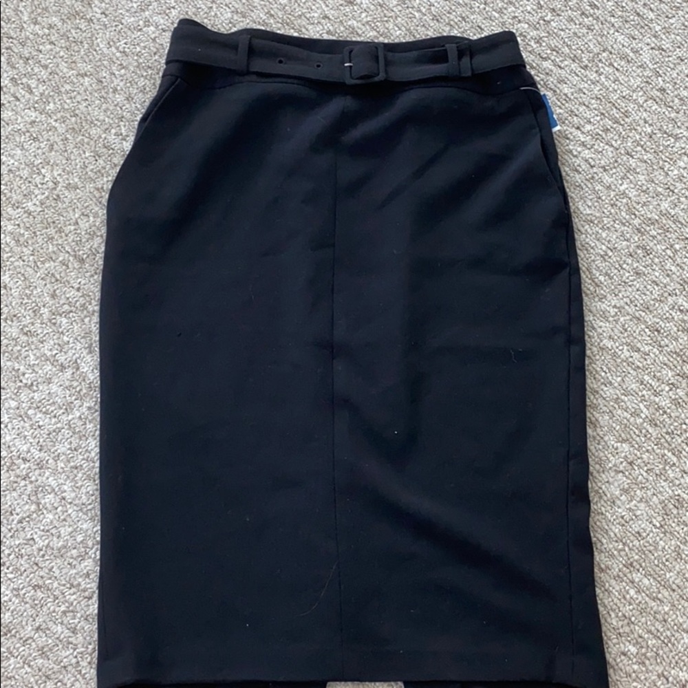 Blank Pencil Skirt with Belt
